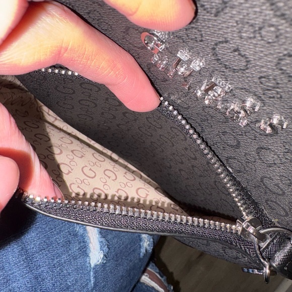 GUESS Charcoal Monogram Backpack - Picture 9 of 10